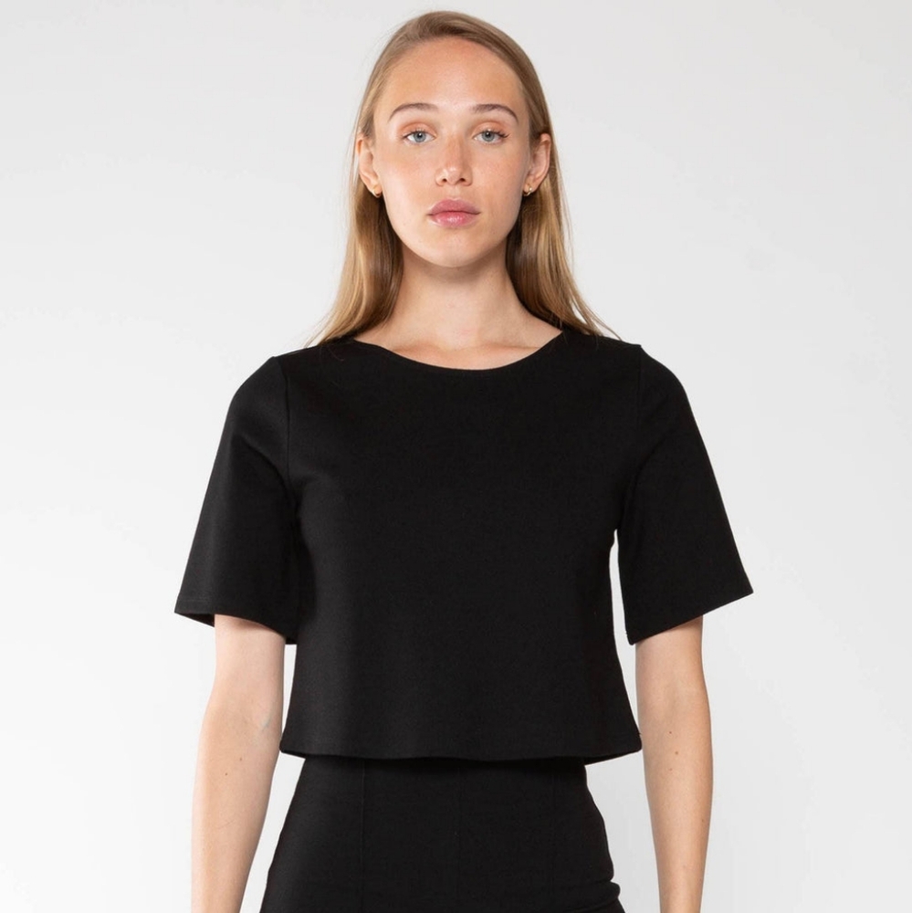Ripley Rader Black Ponte Short Sleeve Top 3(M)